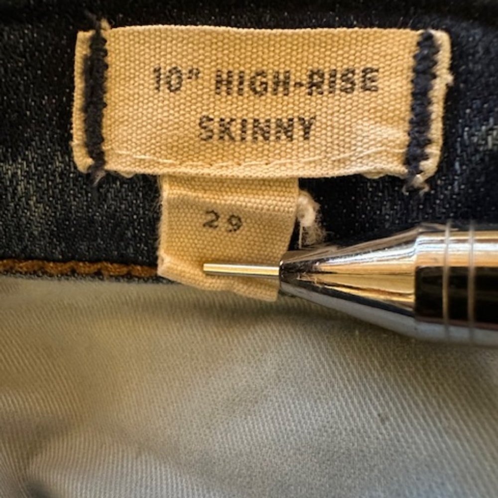 Madewell 10" Skinny High-rise jeans 29 - Picture 3 of 4